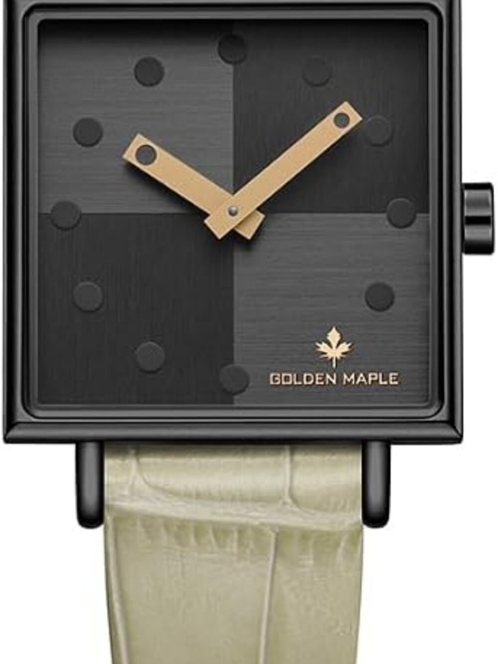 Women's Gray Comfortable Square Stainless Steel Case Leather Strap Wrist Watch - Picture 2 of 4